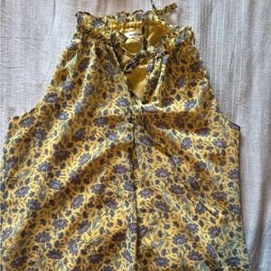 Max Studio Yellow Floral Blouse